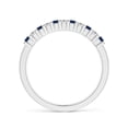 thumbnail image 2 of Angara Natural 0.3 Ct. Blue Sapphire with Diamond Non Eternity Wedding Band in 14K White Gold for Women (Ring Size: 11.5), 2 of 11