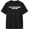 thumbnail image 2 of Camisetas de algodón para hombre con diseño de café y pastor alemán, camisetas casuales básicas de cuello redondo, camisetas de moda de manga corta., 2 of 6