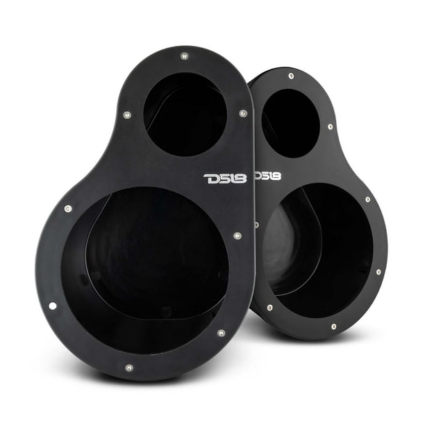 2x DS18 6.5" Speaker Enclosures & Tweeter Pods High Density ABS