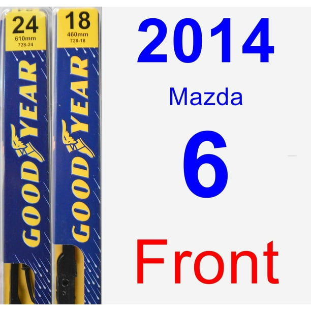 2014 Mazda 6 Wiper Blade Set/Kit (Front) (2 Blades) - Premium - Walmart