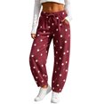 thumbnail image 2 of VBVC Women's Polka Dot Joggers with Pockets , High Waisted Drawstring Sweatpants For Women, S-2XL, 2 of 7