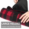 thumbnail image 4 of Fleece Stadium Waterproof Stadium Blanket  51”x 59”  Red-Black Plaid, 4 of 8