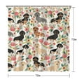 thumbnail image 5 of Dog Themed Shower Curtain - Artistic Paw Print Design Premium Polyester Waterproof Machine Washable with 12 Hooks, 5 of 5