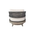 thumbnail image 5 of Orbit Swivel Outdoor Patio Chair in Weathered Eucalyptus Wood with Gray Rope and Taupe Olefin Cushions, 5 of 13