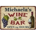 thumbnail image 1 of Michaela's Rustic Wine Bar Sign Wall Décor Kitchen Gift 8 x 12 Matte Finish Metal 108120056885, 1 of 1