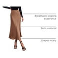 thumbnail image 4 of Falda PRETTYGARDEN Satinada Midi de Cintura Alta Otoño 2025 Coffee S, 4 of 7