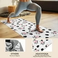 thumbnail image 4 of White Cow Cloud Pattern Hot Yoga Mat Towel Non Slip for Hot Yoga - Quick-Drying Yoga Mat Cover with 4 Corner Pockets with Travel Bag - Hot Yoga Towel Non Slip Grip Moisture Wicking Sweat 70"x26", 4 of 6