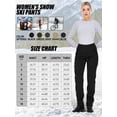 thumbnail image 3 of FEN AI Women's Fleece Lined Snow Pants Water Repellent Insulated Softshell Pants Outdoor Snow Ski Pant Winter Warm Hiking Trousers Black, 3 of 9