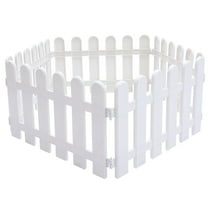 PTOOTP 5Pcs Edging for Landscape Plastic White Fences Garden Decorations