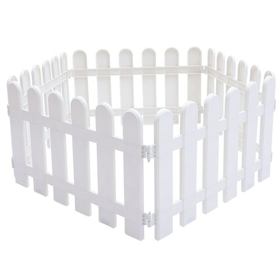 PTOOTP 5Pcs Edging for Landscape Plastic White Fences Garden Decorations