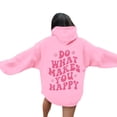 thumbnail image 3 of Charmgo Graphic Hoodies Clearance, Women Fashion Hooded Sweatshirts Flower Print Hoodies Sweater Y2k Tops Streetwear Winter Clothes for Women, Pink Hoodies for Women XXL, 3 of 6