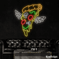 thumbnail image 2 of Craftnamesign Pizza Wing Neon Sign, Pizza Restaurant Decor, Fast Food Sign, 2 of 4