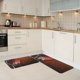 thumbnail image 2 of Juego de 2 alfombrillas de cocina de terciopelo de cristal con el logotipo del equipo de fútbol Browns, alfombrilla absorbente antideslizante para el hogar, el dormitorio y la cocina, 2 of 6