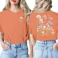 thumbnail image 1 of HUITKMM Womens Tshirt Women's Casual Short Sleeve Printed T Shirt Comfortable Round Neck Tee Stylish Floral Pattern Blouse Soft Breathable Summer Top 1452, 1 of 3