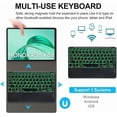 thumbnail image 4 of Funda con Teclado Retroiluminado de 7 Colores con Mouse, Negra para Lenovo Tab P12 Pro 12.7" 2025, 4 of 7