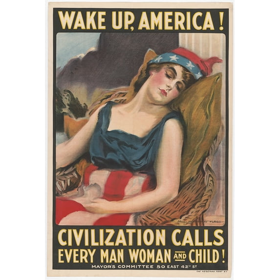 Wake up America Canvas Wall Art (20" x 30")