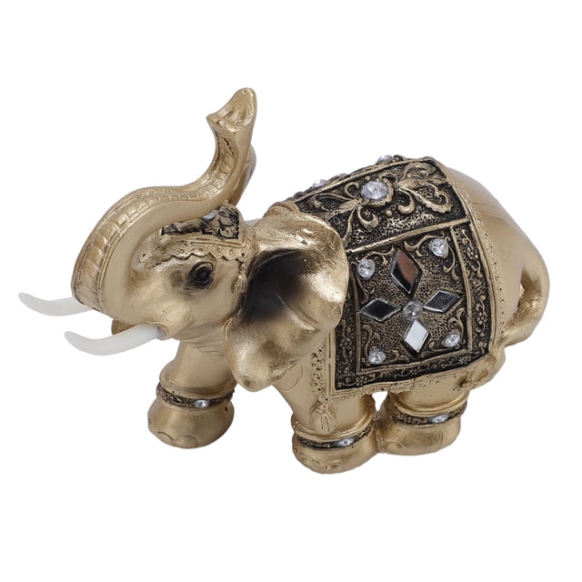 Adorno De Elefante, Regalo Artesanía Exquisita Detalles Versátiles Y Vibrantes Decoración De Elefante Para Vitrinas