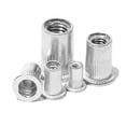 thumbnail image 2 of 100pcs flat head vertical aluminum rivet nut Cylinder hollow aluminum rivet nut, 2 of 7