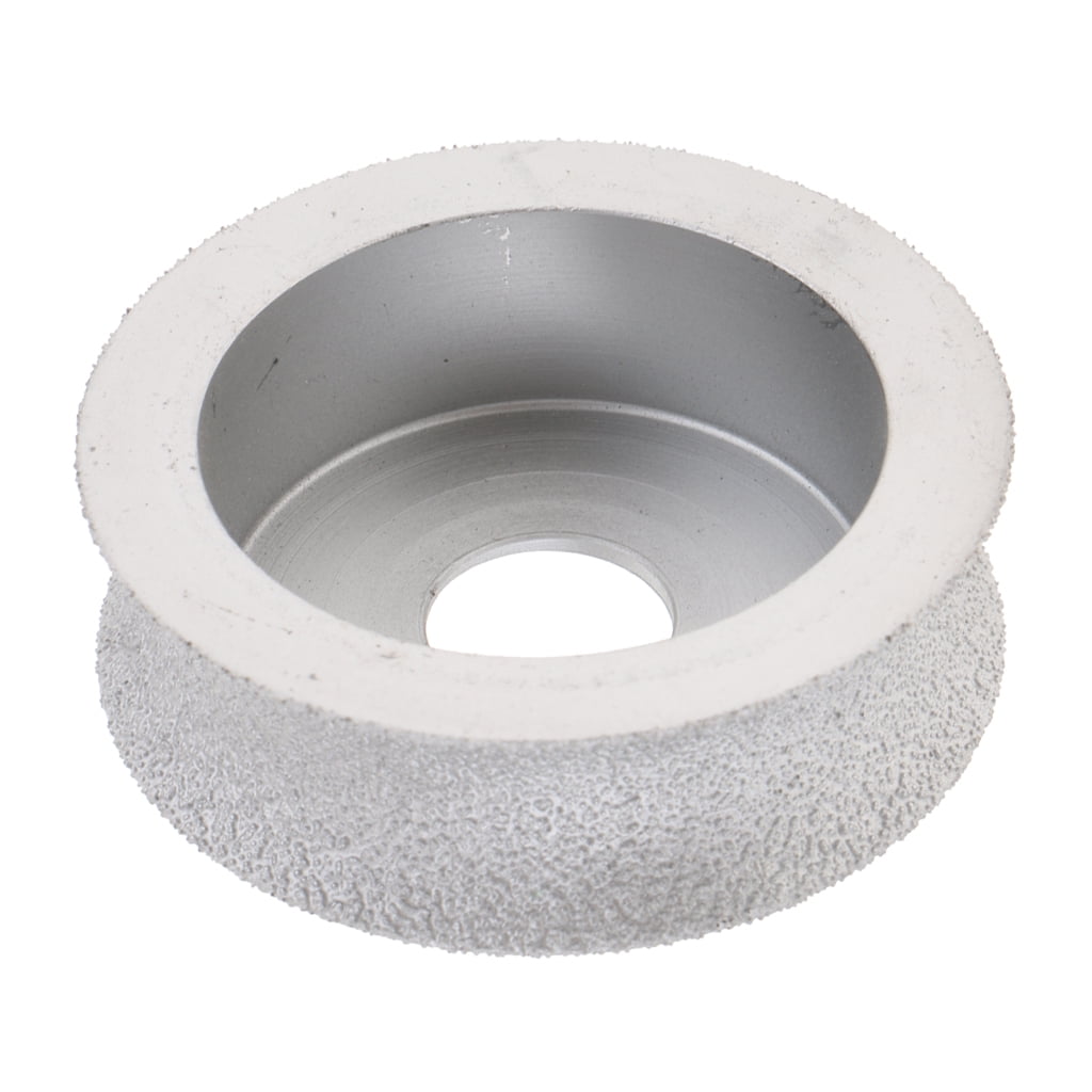 3" Brazed Diamond Grinding Wheel Vacuum Disc Concave Convex for Stone Ceramic 
