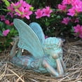 thumbnail image 2 of Homestyles 7.5"L Lying Dreamer Fairy in Bronze Patina Home Patio & Garden Statue, 2 of 3