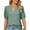 #1 Green, variant on SHIBEVER Women's Tops Summer Square Neck Tops Ruffle Sleeve Tunic Casual Lace Top Loose Shirts Solid Color Green Size XL