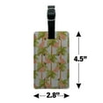 thumbnail image 5 of Flamingos and Palm Trees Rectangle Leather Luggage Card Suitcase Carry-On ID Tag, 5 of 8