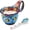 Blue Sunflower, variant on Ceramic Soup Mug with Spoon, 18 oz Floral Bowl with Handle, Microwave & Dishwasher Safe, Coffee Tea Cereal Dessert(Green Jasmine)