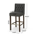 thumbnail image 6 of Noble House Daylanie Barstools, Charcoal, Espresso, 6 of 8