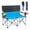 Blue, variant on Gymax Double Camping Chair w/Carry Bag 2 Cup Holders Premium Oxford Fabric for Lawn Blue & Gray