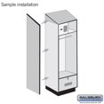 thumbnail image 3 of Salsbury 30034CHE Side Panel Open Access Designer Wood Locker - 18 Inches Deep - With Sloping Hood - Cherry, 3 of 4