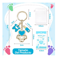 thumbnail image 3 of 20llavero Con Acero Inoxidable Huellas De Baby Shower AZUL, 3 of 5