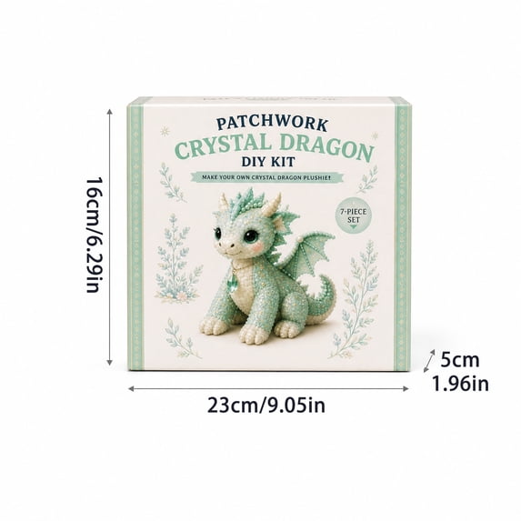 Dragon DIY Felt Patchwork Kit, Dragon 3D Felt Sewing Kit, DIY Creative Patchwork Art Craft for Indoor Craft Home Decor Holiday Gift, Gifts for Adults Beginners Animal & DIY Craft Lovers
