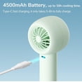 thumbnail image 4 of JISULIFE Mini Handheld Fan, Unique Design Portable Fan, Personal Hand Fan USB Rechargeable with Powerful Trubo Wind,4500mAh Battery Operated Small Pocket Fan for Eyelash/Makeup/Kids/Cooling-White, 4 of 5
