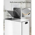 thumbnail image 3 of 60L/16 Gal Kitchen Trash Can with Separate Lids,2×8 Gal Pedal Trash Bin with Removable Basket,Stainless Steel Garbage Can for Kitchen Office Restaurant, 3 of 7
