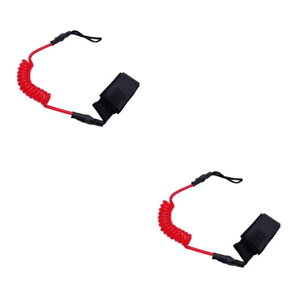 Soidarity Caña Paddle Seguridad Correa Elástica Barcos Raft Cuerda Elástica Rojo Rojo 45 cm 2piezas