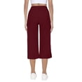 thumbnail image 6 of breaise Capris for Women Elastic Waist Drawstring Capri Pants Lightweight Active Cropped Pants Solid Color Work Trouses, 6 of 9