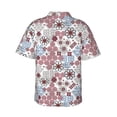 thumbnail image 3 of Daiia Abstract Floral Hawaiian Shirt for Men Gentle Cotton Regular Short Sleeve Casual-Small, 3 of 9