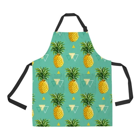 

ABPHQTO Geometric Pineapple Apron Home Kitchen Apron with Pockets