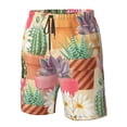 thumbnail image 5 of Kdxio Succulent And Cactus Pattern Mens Casual Shorts - Drawstring Summer Beach Sports Shorts for Men, 5 of 9