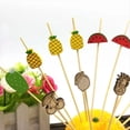 thumbnail image 2 of 100 Palillos de Bambú Desechables para Alimentos, Frutas, Cócteles, Palillos de Dientes Hechos A Mano, Suministros de Picnic, Decoración B, 2 of 4