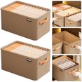 thumbnail image 3 of Organizador Sujetadores Caja Almacenamiento Plegable para Pantalones Vaqueros Doméstico Tela (caqui L) 2 Uds., 3 of 5