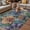 Blue, variant on Vintage Colorful Floral Outdoor Rug for Patio/Deck/Porch, Non-Slip Large Area Rug 4 x 6 Ft, Spring Boho Vintage Abstract Art Indoor Outdoor Rugs Washable Area Rugs, Camping Rug Carpet Runner