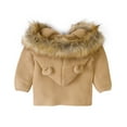 thumbnail image 3 of Lindreshi Boys Winter Coat Clearance Toddler Baby Boy Girl Color Sweater Hooded Knit Faux Collar Tops Warm Coat, 3 of 9