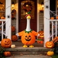thumbnail image 2 of CuiLiyq Porch Goose Clothes, Halloween Pumpkin Shirt and Hat Set, 23 Inch Goose Apparel for Porch Patio Yard Holiday Outdoor Display, 2 of 10