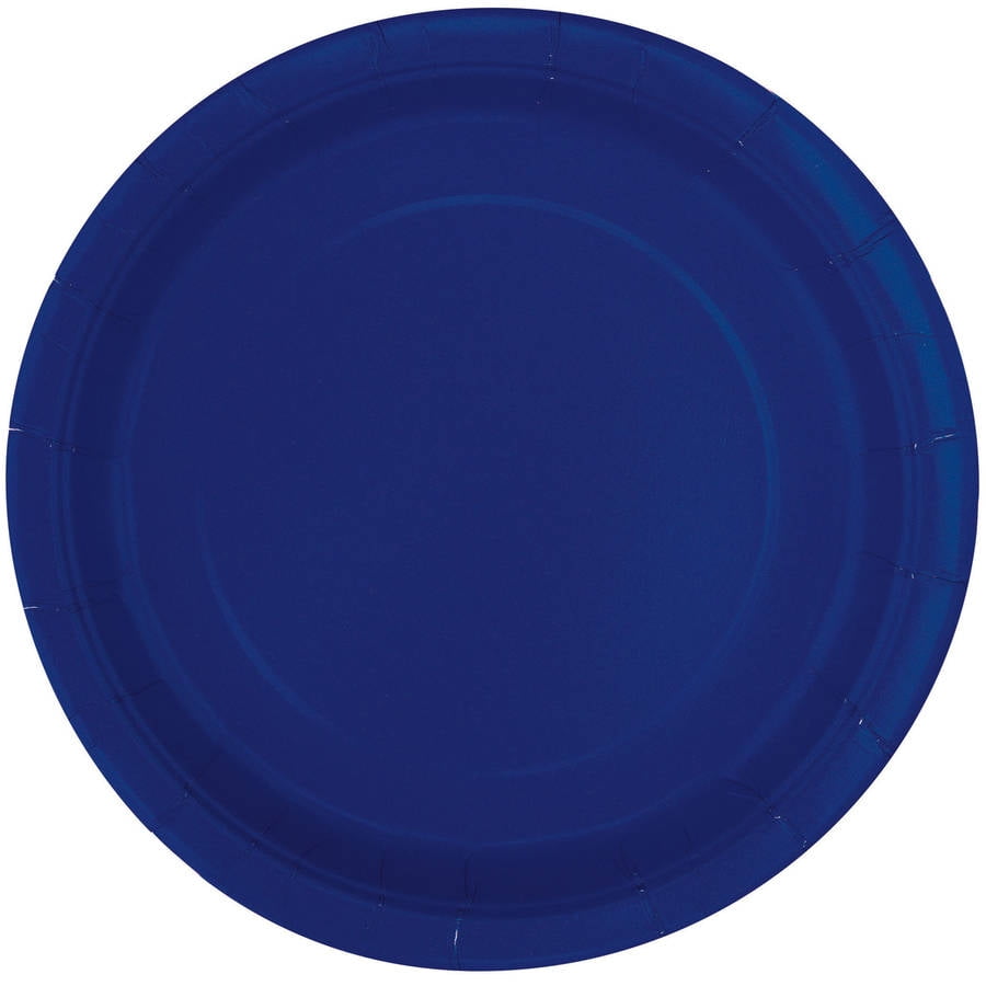 navy paper plates