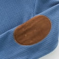 thumbnail image 6 of GuangCheng George Sweatshirt for Men,Textured,Half Zip,Pullover,Elbow Patch Detail,Casual Warm Thick Tops,Sky Blue,Size S, 6 of 6