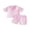Pink Kid, variant on Argulvti Mommy Daughter Matching Pajamas Elegant Lace Patchwork Short Sleeve Satin Tops with Shorts 2Pcs Sleepwear