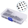 thumbnail image 4 of 40 juegos Botón a presión, botón de metal Popper Pernos prisioneros Sujetador Jeans Accesorios Herramienta artesanal de cuero con caja de almacenamiento (Negro) Ecomeon no, 4 of 4