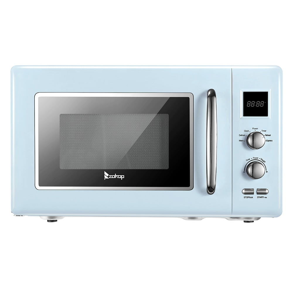 ZOKOP 23L/0.9 Cu. Ft. 900W Blue Microwave Oven