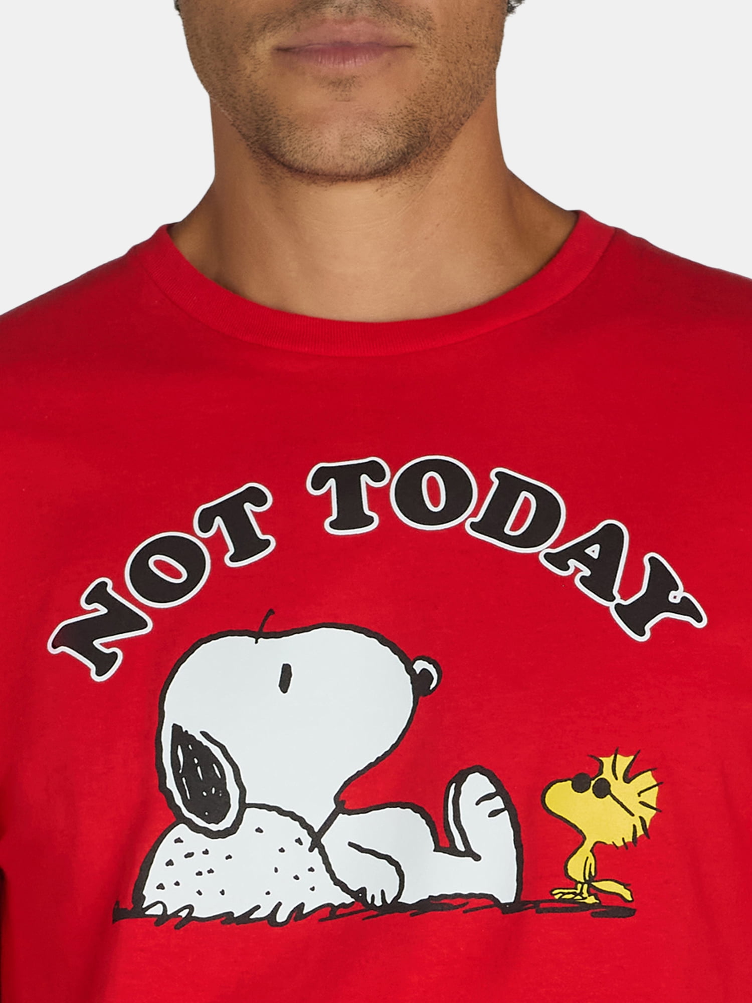 Snoopy Men's & Big Men's Graphic Tee Shirt Not Today, Sizes S-3XL